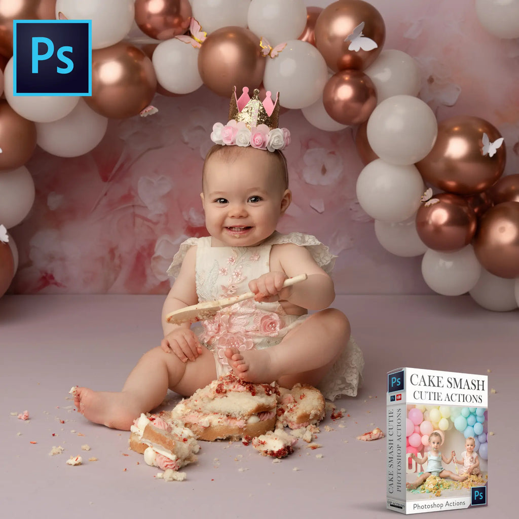 Cake Smash Cutie Photoshop Bundle Photoshop Action Collection