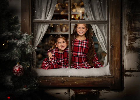 Christmas Window Framer Digital Background Trio Digital Backgrounds