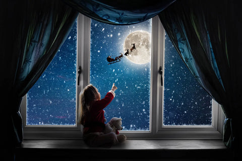 Christmas Window Night Digital Backgrounds Trio Digital Backgrounds