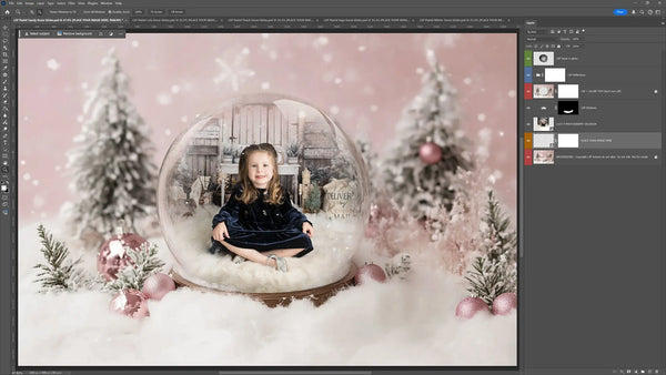 Pastel Snow Globe Digital Background Bundle V3 (NEW!)