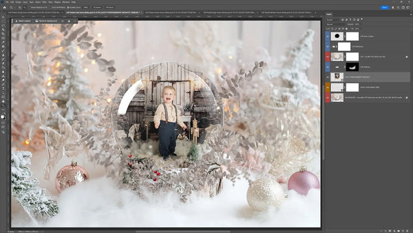 Pastel Snow Globe Digital Background Bundle V3 (NEW!)