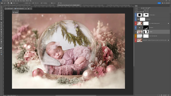 Pastel Snow Globe Digital Background Bundle V3 (NEW!)