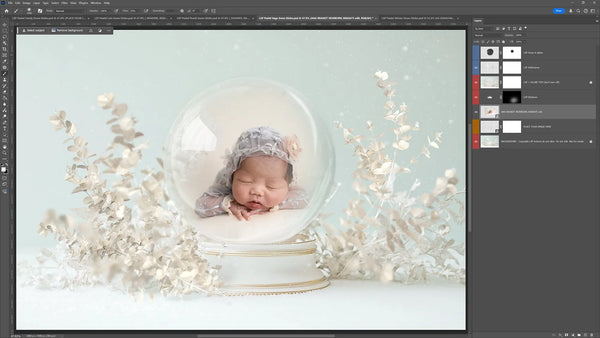 Pastel Snow Globe Digital Background Bundle V3 (NEW!)