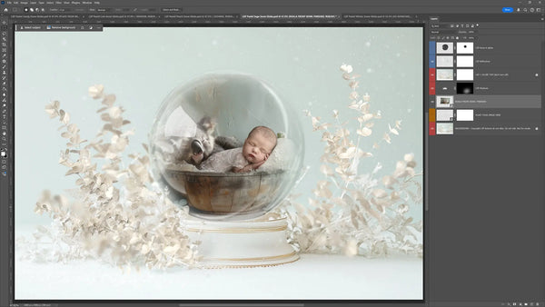 Pastel Snow Globe Digital Background Bundle V3 (NEW!)