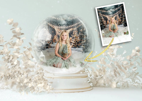 Pastel Snow Globe Digital Background Bundle V3 (NEW!)