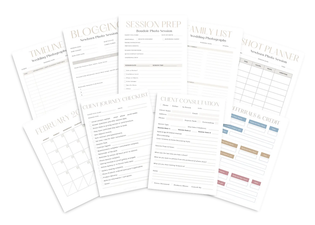 Perfect Session Planner Toolkit Focus Darling | Photography Education & Business Resources | Lauren & Giulia