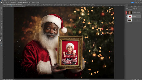 Santa Frame Overlay Extra Duo Digital Backgrounds