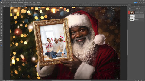 Santa Frame Overlay Extra Duo Digital Backgrounds