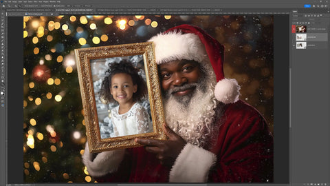 Santa Frame Overlay Extra Duo Digital Backgrounds