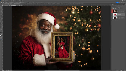 Santa Frame Overlay Extra Duo Digital Backgrounds