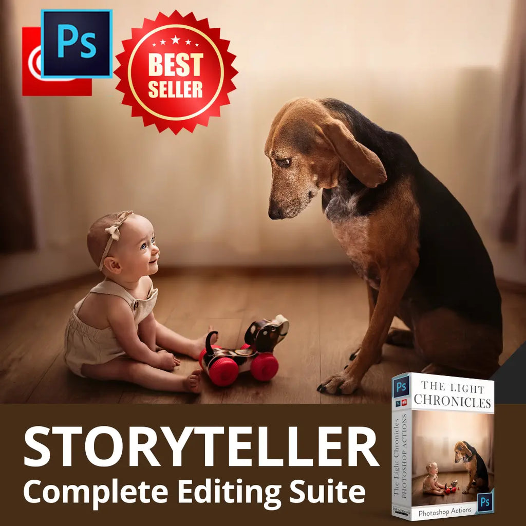 The Sentimental Storyteller Collection Photoshop Actions + Bonus Presets & Overlays